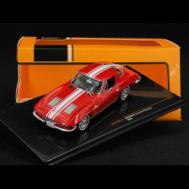 Chevrolet Corvette C2 Stingray 1963 Rot / Weiß 1/43 Ixo CLC479