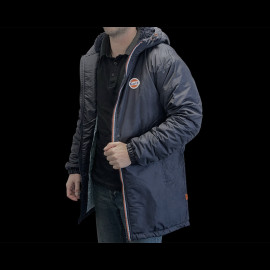 Gulf Jacket Parka with Hood and Fleece Lining Navy Blue GU252KS598-100