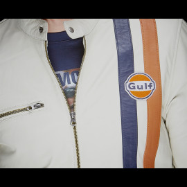 Gulf Leather Jacket Roadmaster Light Beige GU252JAM05-001