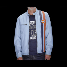 Gulf Leather Jacket Roadmaster Light Blue GU252JAM05-125 Gulf Leather Jacket Roadmaster Light Blue GU252JAM05-125
