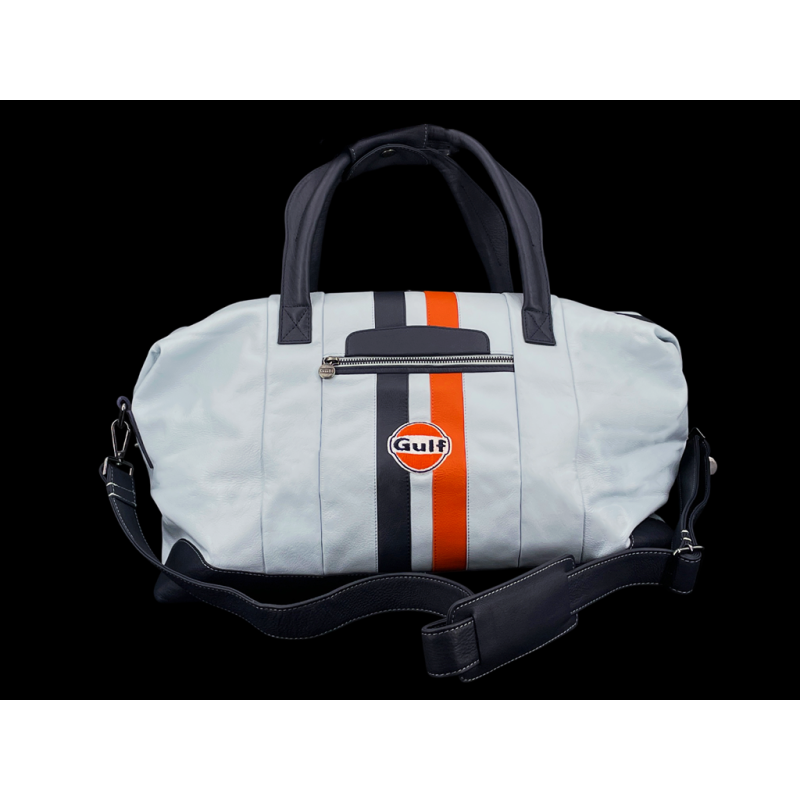 Gulf Reisetasche Racing aus Leder Hellblau GU252ACM01-125 Gulf Reisetasche Racing aus Leder Hellblau GU252ACM01-125