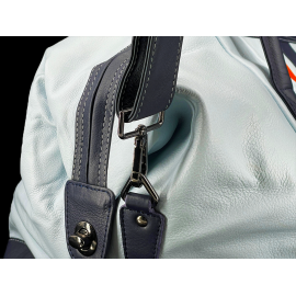 Gulf Reisetasche Racing aus Leder Hellblau GU252ACM01-125 Gulf Reisetasche Racing aus Leder Hellblau GU252ACM01-125