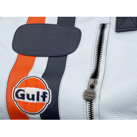 Gulf Reisetasche Racing aus Leder Hellblau GU252ACM01-125 Gulf Reisetasche Racing aus Leder Hellblau GU252ACM01-125