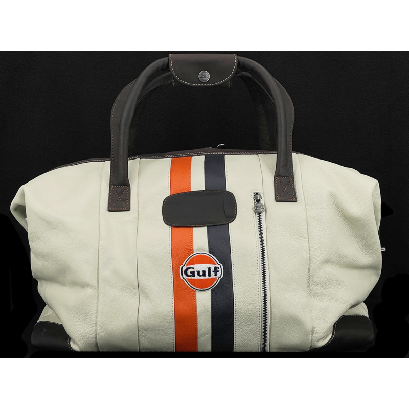 Gulf Reisetasche Racing aus Leder Hellbeige GU252ACM01-001