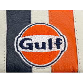 Gulf Travel Bag Racing in Leather Light Beige GU252ACM01-001