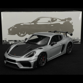 Porsche Cayman GT4 RS Pack Weissach 2024 Silver Grey Metallic 1/18 Minichamps 110062122