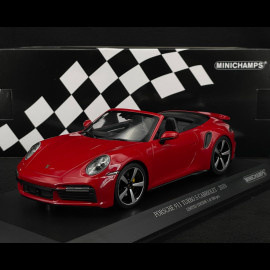Porsche 911 Turbo S Cabriolet Type 992 2020 Carmine Red 1/18 Minichamps 155069084