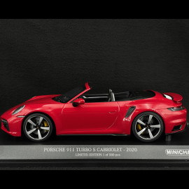 Porsche 911 Turbo S Cabriolet Type 992 2020 Carmine Red 1/18 Minichamps 155069084 Porsche 911 Turbo S Cabriolet Type 992 2020 Carmine Red 1/18 Minichamps 155069084