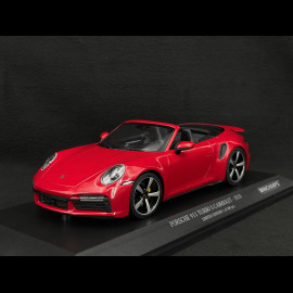 Porsche 911 Turbo S Cabriolet Type 992 2020 Carmine Red 1/18 Minichamps 155069084 Porsche 911 Turbo S Cabriolet Type 992 2020 Carmine Red 1/18 Minichamps 155069084