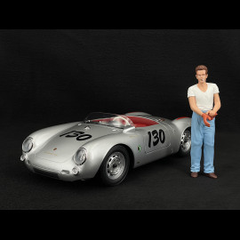 Duo Porsche 550 A Spyder n° 130 Little Bastard 1956 + James Dean Figurine 1/12 KK Scale Duo Porsche 550 A Spyder n° 130 Little Bastard 1956 + James Dean Figurine 1/12 KK Scale