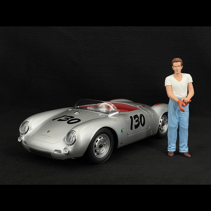 Duo Porsche 550 A Spyder n° 130 Little Bastard 1956 + James Dean Figurine 1/12 KK Scale Duo Porsche 550 A Spyder n° 130 Little Bastard 1956 + James Dean Figurine 1/12 KK Scale