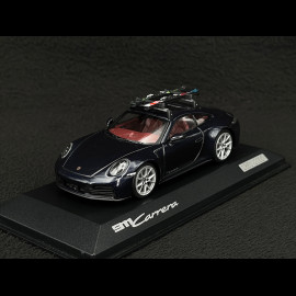 Porsche 911 Carrera Coupe Type 992.2 2024 With Skis Carbon Black 1/43 Minichamps WAP0201650SSKI