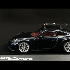 Porsche 911 Carrera Coupe Type 992.2 2024 With Skis Carbon Black 1/43 Minichamps WAP0201650SSKI