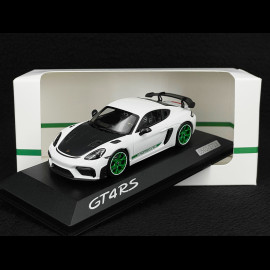 Porsche 718 Cayman GT4 RS Typ 982 Tribute Weissach Package 2023 Weiß / Grün gestreift 1/43 Minichamps WAP0206010TCAY