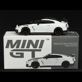 Nissan GT-R R35 Nismo 2024 Brillant White Pearl 1/64 Mini GT MGT01045-L