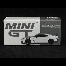 Nissan GT-R R35 Nismo 2024 Brillante weiße Perle 1/64 Mini GT MGT01045-L