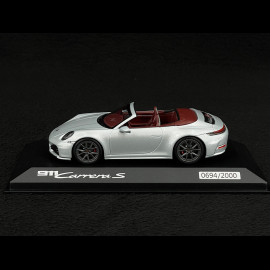 Porsche 911 Carrera S Cabriolet Type 992.2 2024 GT Silver Metallic 1/43 Minichamps WAP0200220T911