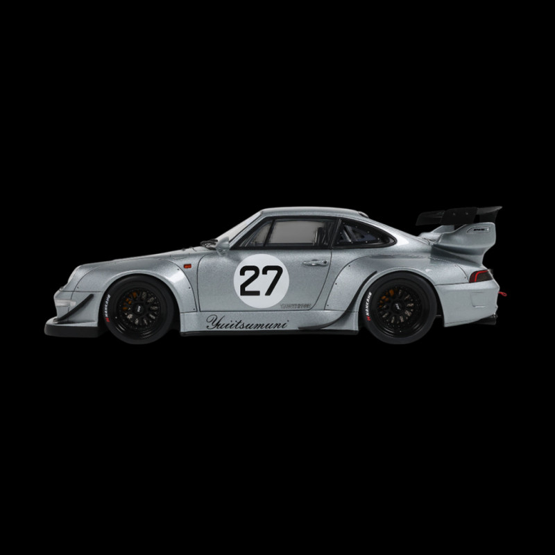 Porsche 911 RWB Type 993 Liberty Walk n° 27 Yuiitsumuni 2024 Silver 1/18 GT Spirit GT522 Porsche 911 RWB Type 993 Liberty Walk n° 27 Yuiitsumuni 2024 Silver 1/18 GT Spirit GT522