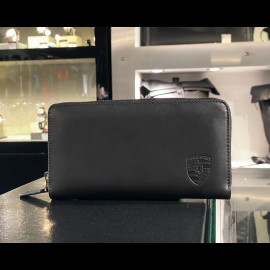 Geldbörse Porsche Damen Kartenetui Schwarzes Leder WAP0300210TGBD