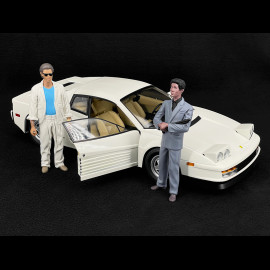 Ferrari Testarossa Monospecchio 1984 Weiß + Sunny Und Rico Figuren Miami Vice 1/12 KK Scale