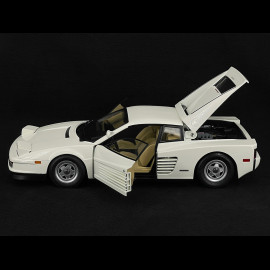 Trio Ferrari Testarossa Monospecchio 1984 White + Sunny And Rico Figures Miami Vice 1/12 KK Scale