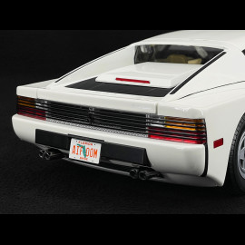 Trio Ferrari Testarossa Monospecchio 1984 White + Sunny And Rico Figures Miami Vice 1/12 KK Scale