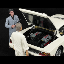 Ferrari Testarossa Monospecchio 1984 Weiß + Sunny Und Rico Figuren Miami Vice 1/12 KK Scale