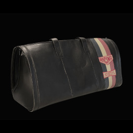 Racing Reisetasche Vintage Weekender Schwarz Leder