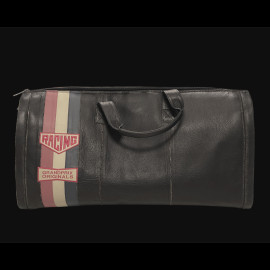 Racing Reisetasche Vintage Weekender Schwarz Leder
