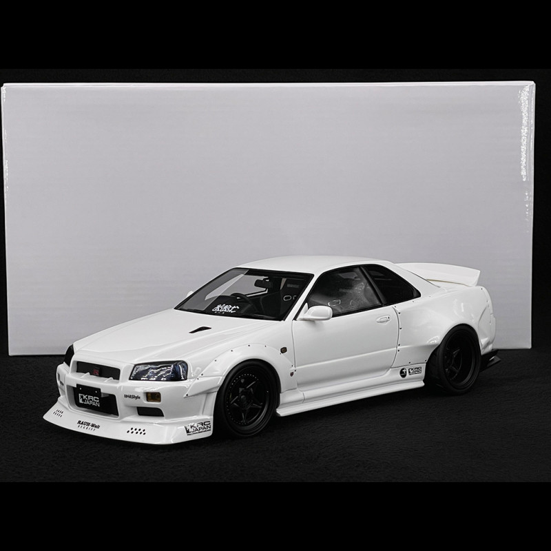 Nissan Skyline GT-R R34 KRC Body Kit 2024 Perlweiß QX1 1/18 Ottomobile OT1135