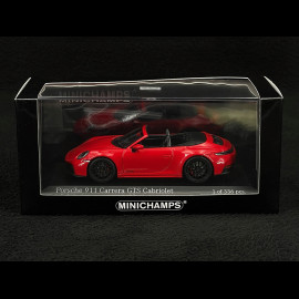 Porsche 911 Type 992.2 Carrera GTS Cabriolet 2024 Indian Red 1/18 Minichamps 410064130