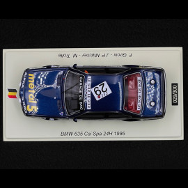 BMW 635 Csi n° 29 24h Spa Francorchamps 1986 1/43 Spark SB671