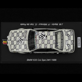 BMW 635 Csi n° 16 24h Spa Francorchamps 1986 1/43 Spark SB666