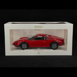 Set von 2 Ferrari Dino 246 GT 1968 Rot 1/18 Norev + Buch Dino GT - L'Inoubliable Ferrari
