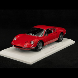 Set of 2 Ferrari Dino 246 GT 1968 Red 1/18 Norev + Book Dino GT - L'Inoubliable Ferrari