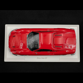 Set of 2 Ferrari Dino 246 GT 1968 Red 1/18 Norev + Book Dino GT - L'Inoubliable Ferrari