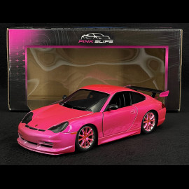 Porsche 911 GT3 RS Typ 996 2003 Metallisch Fluoreszierendes Rot Pink Slips 1/24 Jada Toys 34847
