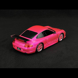 Porsche 911 GT3 RS Type 996 2003 Metallic Fluorescent Red Pink Slips 1/24 Jada Toys 34847