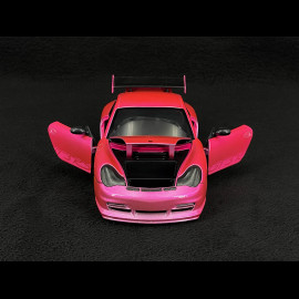 Porsche 911 GT3 RS Type 996 2003 Metallic Fluorescent Red Pink Slips 1/24 Jada Toys 34847