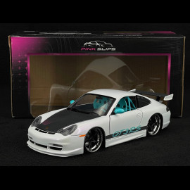 Porsche 911 GT3 RS Type 996 2003 Starlight Pearl White Pink Slips 1/24 Jada Toys 35982
