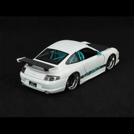 Porsche 911 GT3 RS Type 996 2003 Starlight Pearl White Pink Slips 1/24 Jada Toys 35982