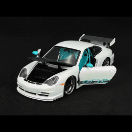 Porsche 911 GT3 RS Typ 996 2003 Sternenlicht-Perlweiß Pink Slips 1/24 Jada Toys 35982