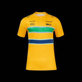 McLaren T-Shirt F1 Team Ayrton Senna Monaco Gelb TM10678 – Herren