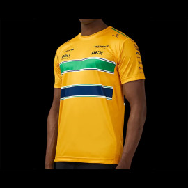 McLaren T-Shirt F1 Team Ayrton Senna Monaco Yellow TM10678 - Men's
