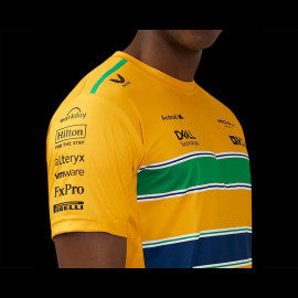 McLaren T-Shirt F1 Team Ayrton Senna Monaco Gelb TM10678 – Herren