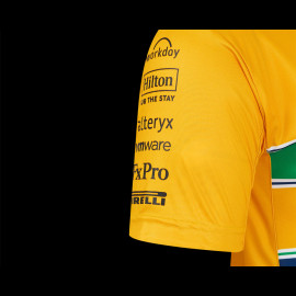 McLaren T-Shirt F1 Team Ayrton Senna Monaco Yellow TM10678 - Men's