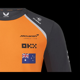 McLaren T-Shirt F1 Team n° 81 Oscar Piastri Papaya Orange TM9914-088 - Men's