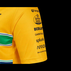 McLaren Poloshirt F1 Team Ayrton Senna Monaco Gelb TM10679 – Herren