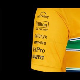 McLaren Poloshirt F1 Team Ayrton Senna Monaco Gelb TM10679 – Herren