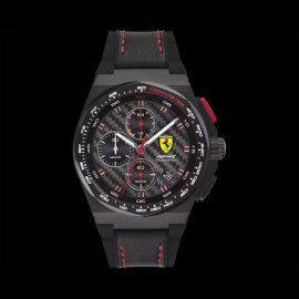 Ferrari Watch Aspire Chronograph Black Leather Strap FE-083-0792